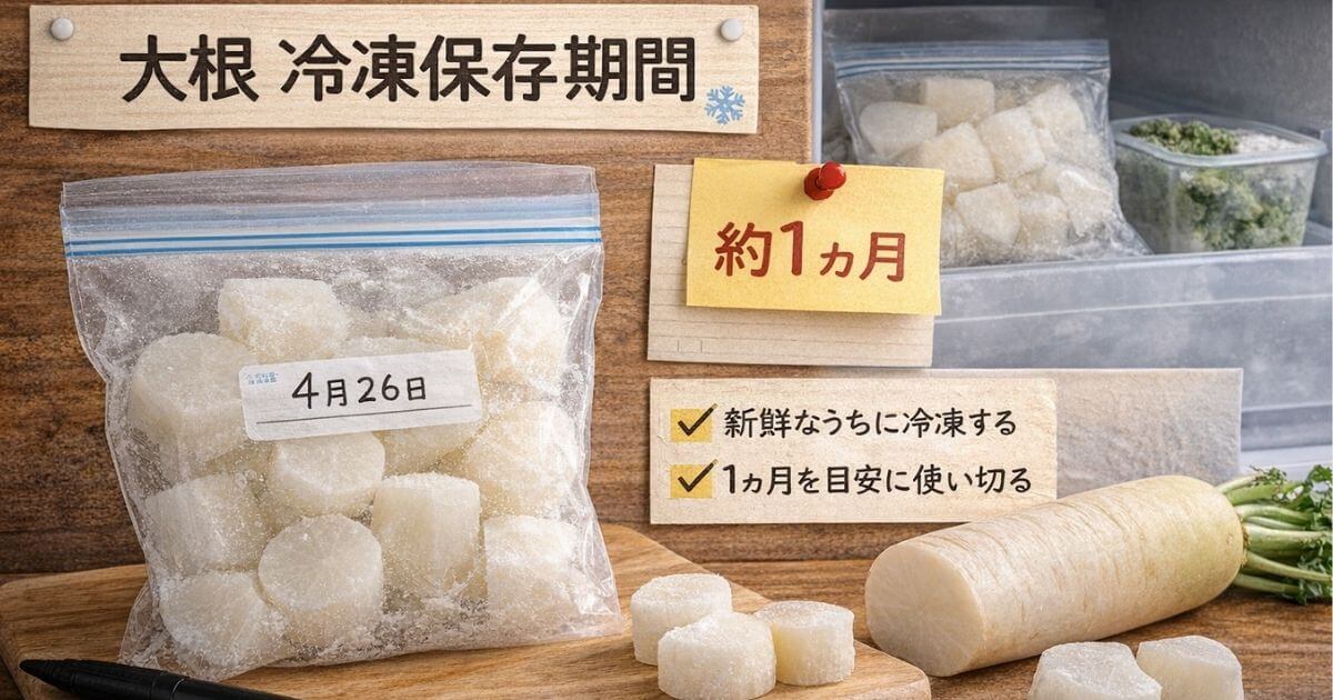 大根 冷凍保存期間